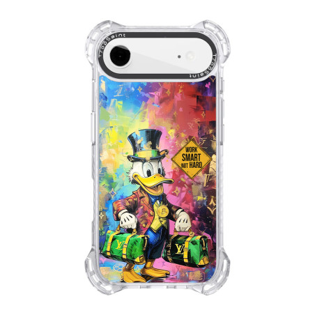 Coque personnalisée Trop Saint pour iPhone 14 15 16 17 Pro Max AIR Donald Duck Work Smarter Not Harder