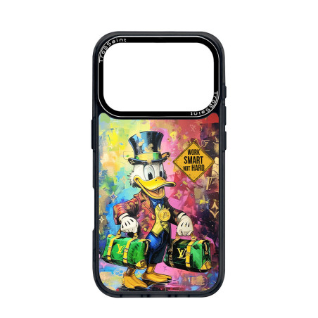 Coque personnalisée Trop Saint pour iPhone 14 15 16 17 Pro Max AIR Donald Duck Work Smarter Not Harder