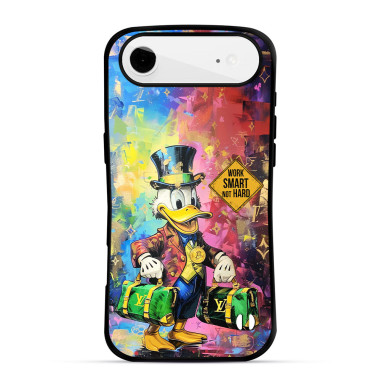 Coque personnalisée Trop Saint pour iPhone 14 15 16 17 Pro Max AIR Donald Duck Work Smarter Not Harder