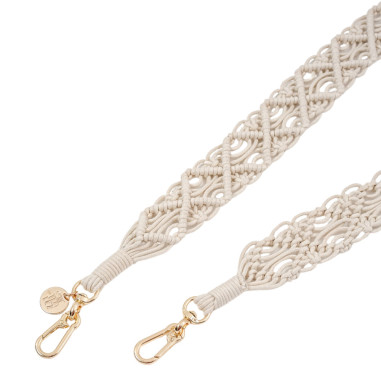 Macramé Phone Chain Beige – Crossbody Strap Lanyard | Trop Saint