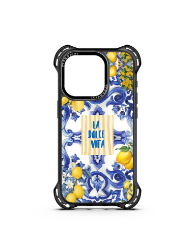 Personalised Case Trop Saint for iPhone 14 15 16 17 Pro Max AIR - Blue Lemons Dolce Vita