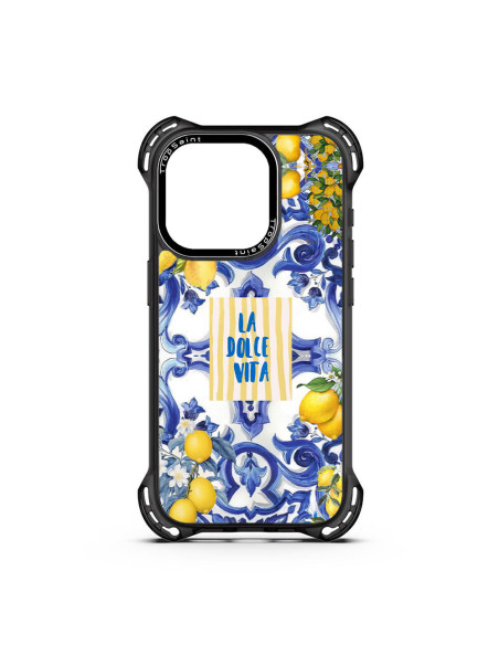 Personalised Case Trop Saint for iPhone 14 15 16 17 Pro Max AIR - Blue Lemons Dolce Vita