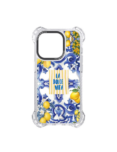 Personalised Case Trop Saint for iPhone 14 15 16 17 Pro Max AIR - Blue Lemons Dolce Vita