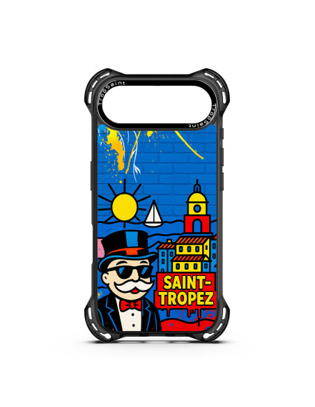 Personalised Case Trop Saint for iPhone 14 15 16 17 Pro Max Air Mr Monopoly in Saint Tropez