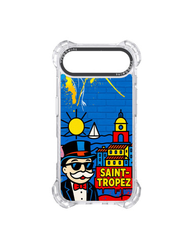 Coque Personnalisée Trop Saint pour iPhone-Mr Monopoly à Saint Tropez