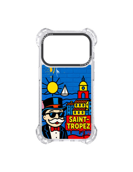 Coque Personnalisée Trop Saint pour iPhone-Mr Monopoly à Saint Tropez