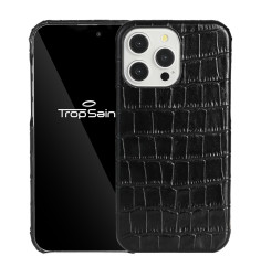 Coque Cuir Embossé Phone 16 17 pro Max Air | Trop Saint 2
