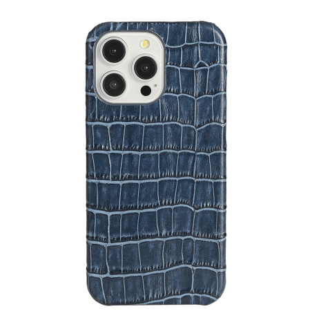 Coque Bleu Cuir Embossé Phone 16 17 pro Max Air | Trop Saint