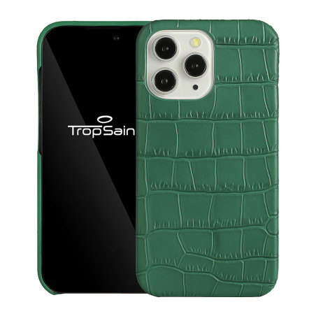 Green Leather Case iPhone 16 Pro Max 17 Air| Trop Saint