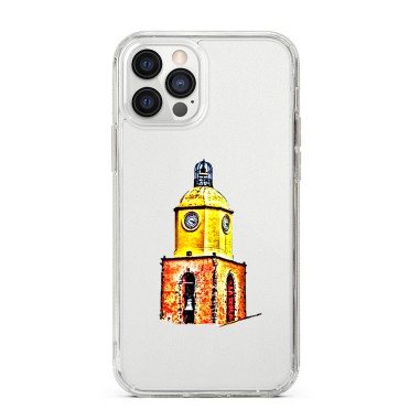 Personalised Clear Silicone Case for iPhone|Saint Tropez Bell Tower