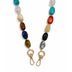 Stone Bead Crossbody Phone Chain — Multicolor | Trop Saint 2