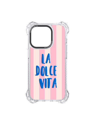 Custom iPhone Case Trop Saint for iPhone 12 13 14 15 16 17 18 Pro Max Air, Dolce Vita Pink Stripes