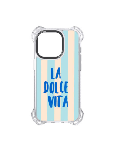 Custom iPhone Case Trop Saint for iPhone 12 13 14 15 16 17 18 Pro Max Air, Dolce Vita BLUE Stripes