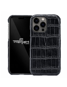 Coque Cuir Crocodile Aligator iPhone 15 16 17 18 Pro Max Himalayan