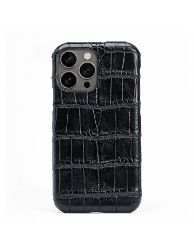 Coque Cuir Crocodile Aligator iPhone 15 16 17 18 Pro Max Himalayan