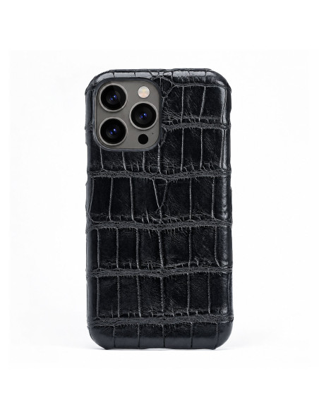 Coque Cuir Crocodile Aligator iPhone 15 16 17 18 Pro Max Himalayan